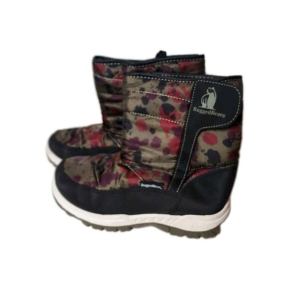 Rugged Bear 2 Kids Girls winter Snow Boots Colorful Camouflage Waterproof - Picture 2 of 12